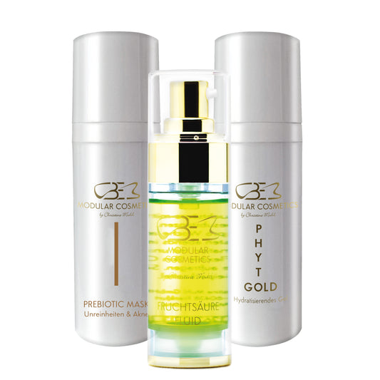 Akne & Beruhigung - komplett Set gegen fettige Akne Haut