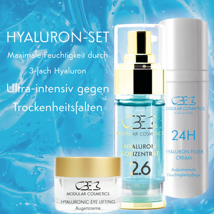 Hyaluron komplett Set - Ultra intensiv gegen Trockenheitsfalten