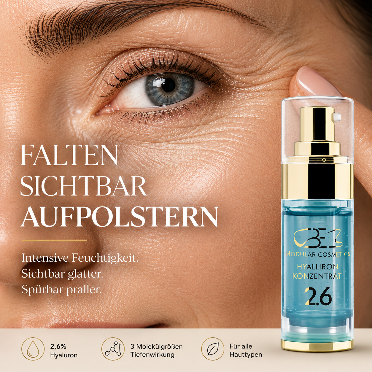 HYALURON KONZENTRAT - Falten aufpolstern - Haut durchfeuchten.
