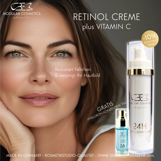 Retinol & Vitamin C - 24H Total Skin Care Creme
