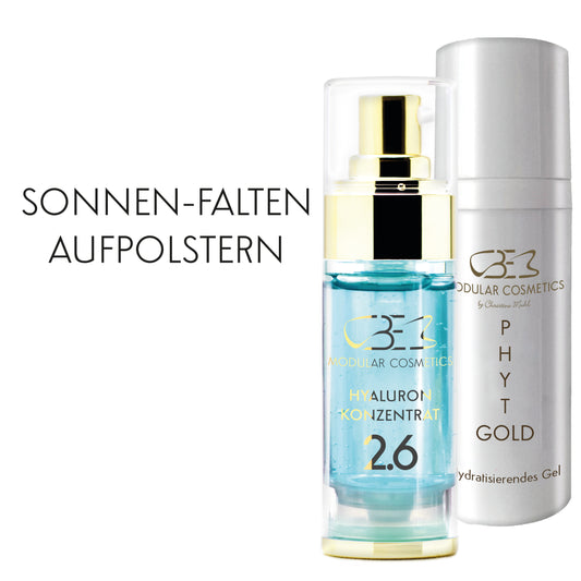 SONNENFALTEN AUFPOLSTERN - Hyaluron Konzentrat & Phyto Gold Gel